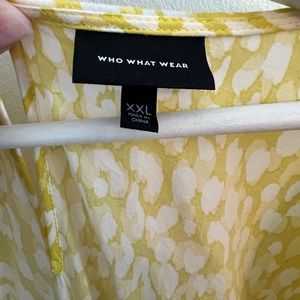 Chartreuse print maxi dress. Who What Wear. Gently used.